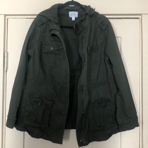 Market & Spruce Kathleen Cargo Jacket (hunter green)